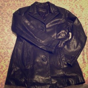 Black Beyond Sport Leather Jacket GUC